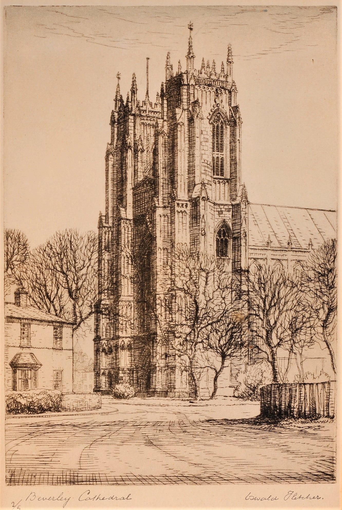 283 ETCHING BEVERLY CATHEDRIAL