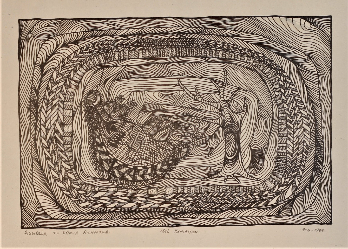 284 ETCHING ABORIGINAL BIGABILLA