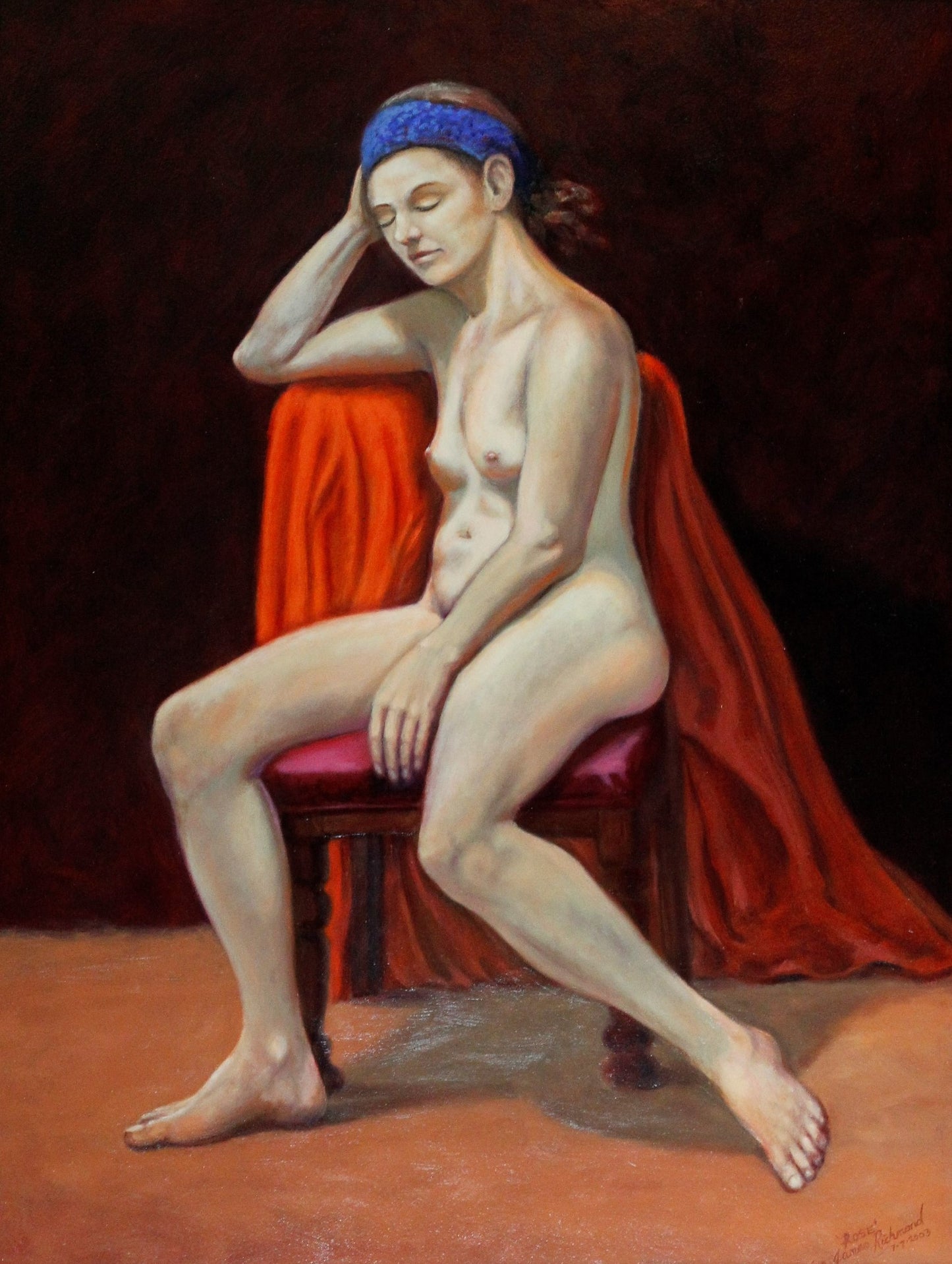 075 ROSE SEATED NUDE