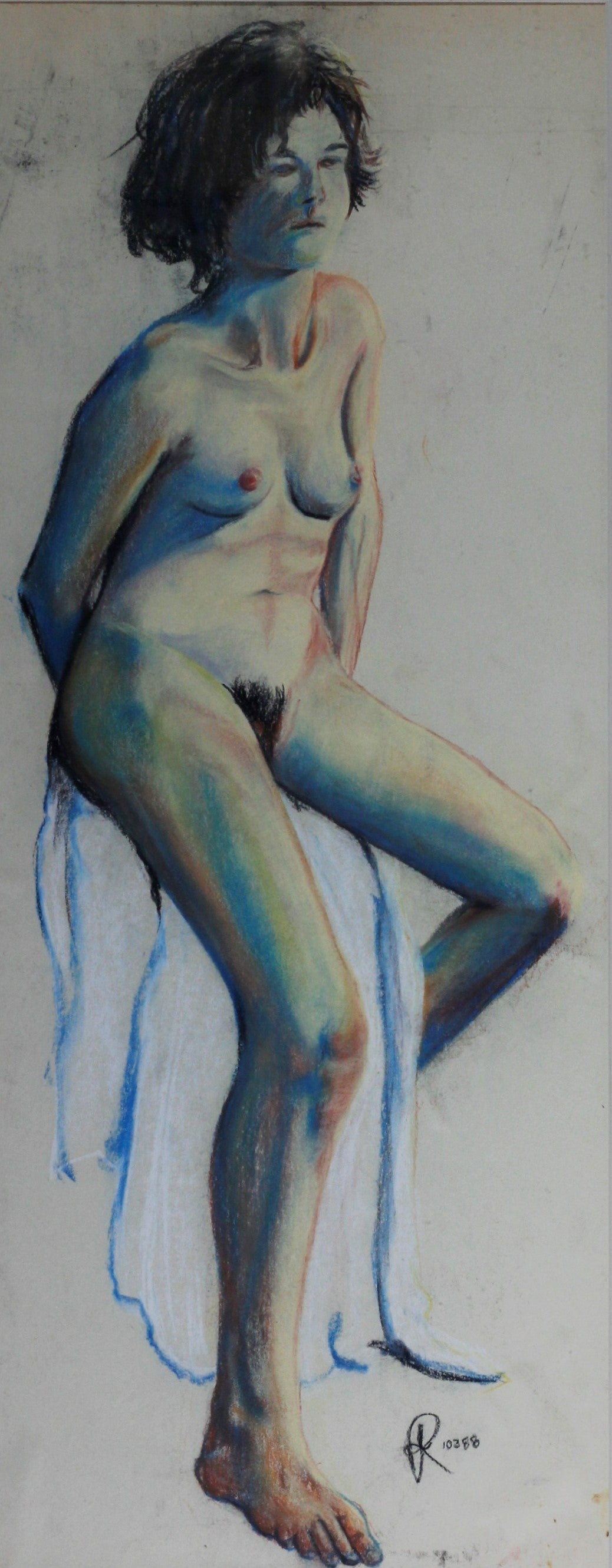 083 LONG SEATED NUDE